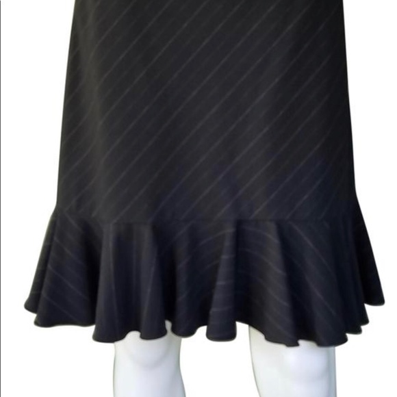 Trina Turk Subtle Stripe Flounce Hem Skirt - Picture 3 of 3